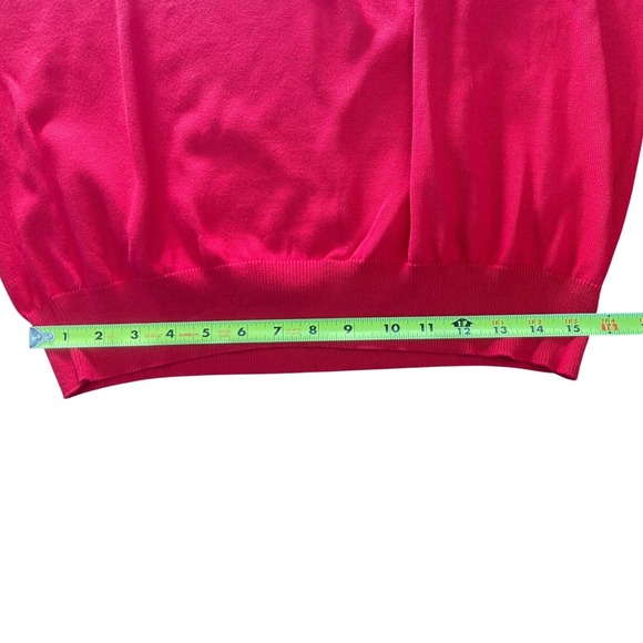 HILFIGER Men's Pullover Classic Red Crew Neck Logo Sweater Cotton Size LG NWT - Picture 9 of 13